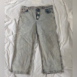 Le Crop Sezane Blue Acid Wash Denim